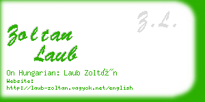 zoltan laub business card